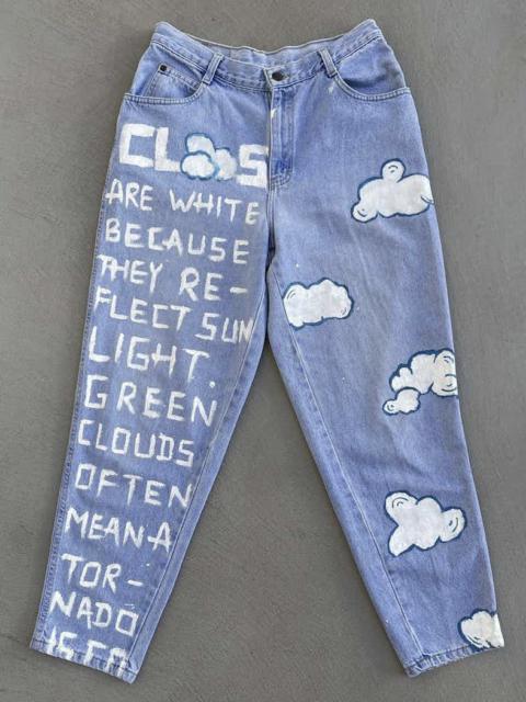 Other Designers Vintage 1990s Definition of Clouds Paint Denim Jeans