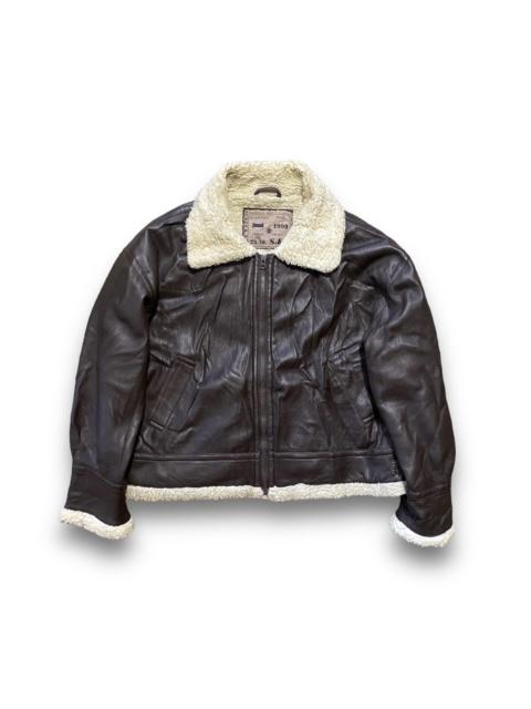 Other Designers Military - Scott&Fox Vintage Alaska Leather Jacket Bomber 1999 Army
