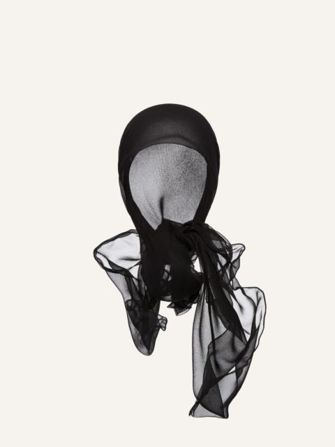 MAGDA BUTRYM Wired head scarf in black