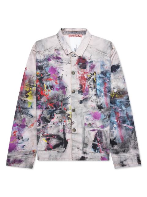 Acne Studios TROMPE L'OEIL JACKET - WHITE/MULTI