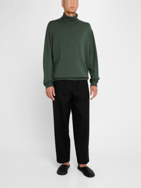 Men's Smooth Wool Turtleneck