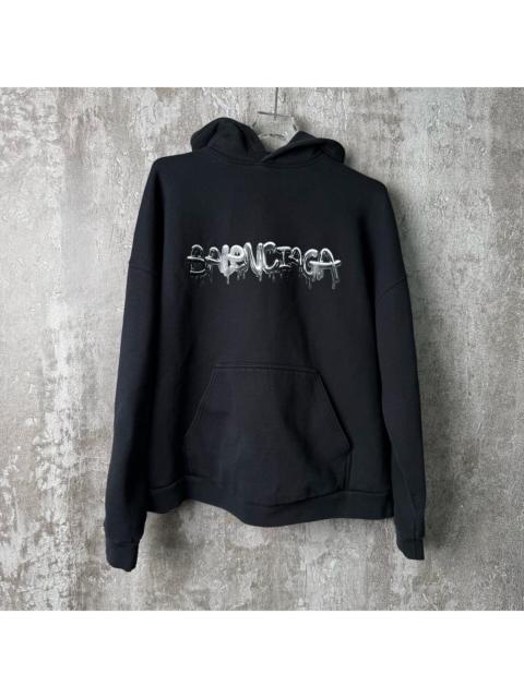 BALENCIAGA Balenciaga Jelly-Print Letter-Print Hoodie Long-Sleeve Sweatshirt