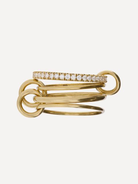 Spinelli Kilcollin Yellow Gold and Diamond Pisces Ring