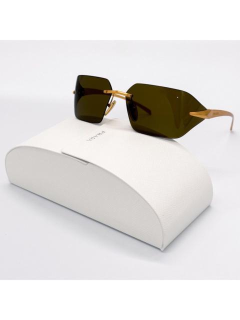 Prada NEW PRADA SPR A55 15N01T GOLD RIMLESS PRA55S SUNGLASSES