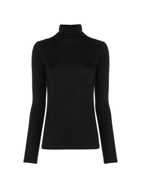 Vince roll-neck cotton blouse