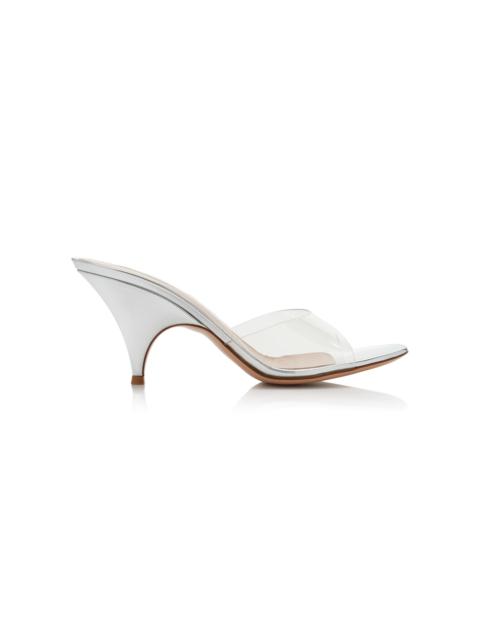 Gianvito Rossi Sophia PVC Mules silver
