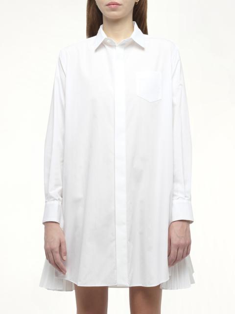 sacai Side Zip Poplin Dress in Off White