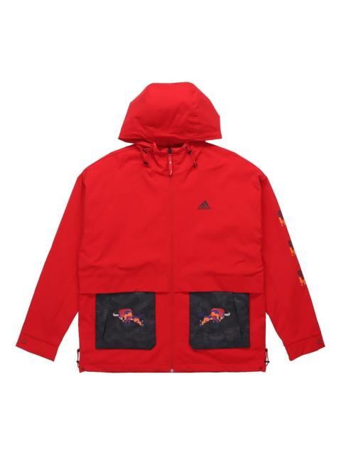 adidas adidas Cny Jkt New Year's Edition Casual Sports Hooded Jacket Red GP1822