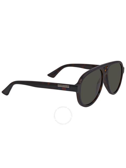Gucci Green Pilot Men's Sunglasses GG0767S 003 57