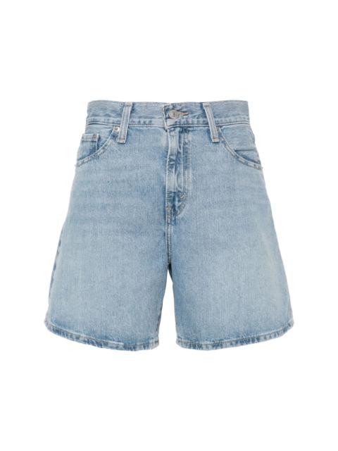 high-rise denim shorts
