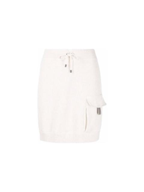 Brunello Cucinelli Brunello Cucinelli Women'S Cream Knit Skirt With Pocket