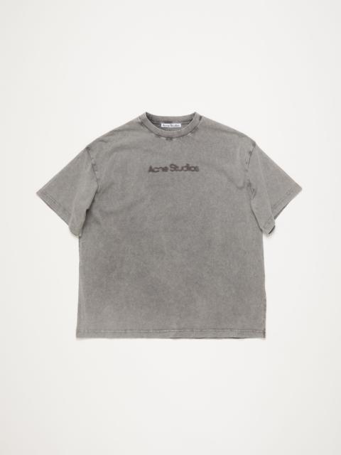 Blurred logo t-shirt - Relaxed unisex fit - Faded Grey