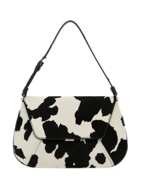 Printed calf hair Ami shoulder bag