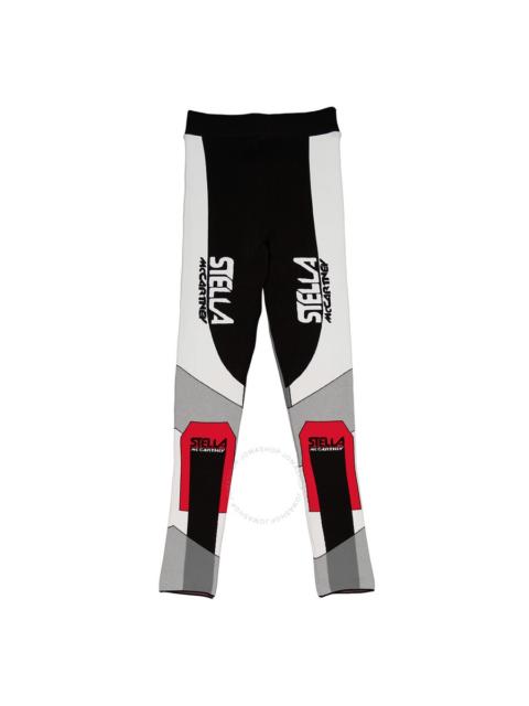 Stella McCartney Stella Mccartney Ladies Black Sporty Logo-Print Leggings, Brand Size 36 (US SIze 2)