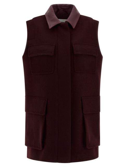 Max Mara Aeroso1234 Gilet Bordeaux