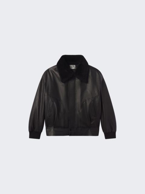FRAME X Amelia Gray The Nightcap Bomber Jacket Black