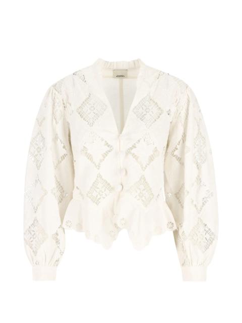 Isabel Marant Isabel Marant Nina Ruffled V-neck Blouse