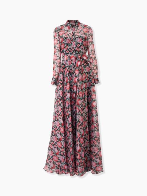 CAROLINA HERRERA Peony-Print Trench Gown