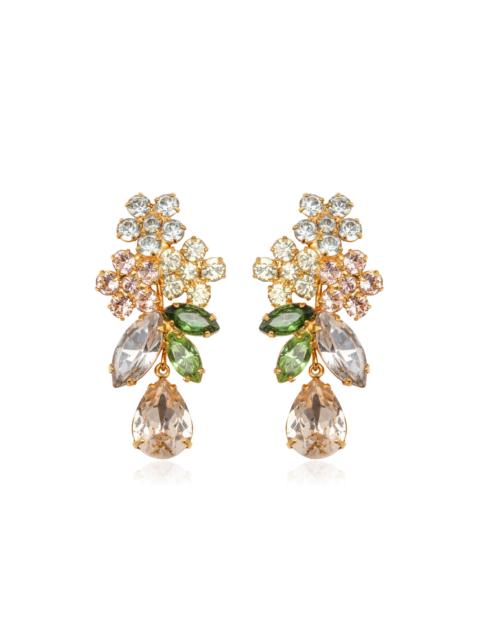 Jennifer Behr Bouquet 18K Gold-Plated Crystal Earrings multi