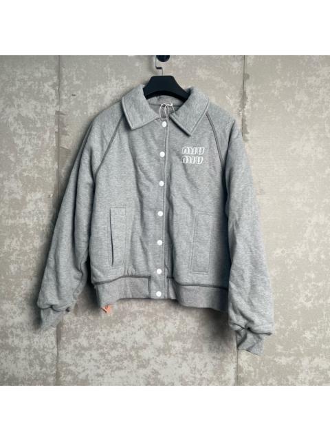 Miu Miu Miu Miu Gray Varsity Jacket