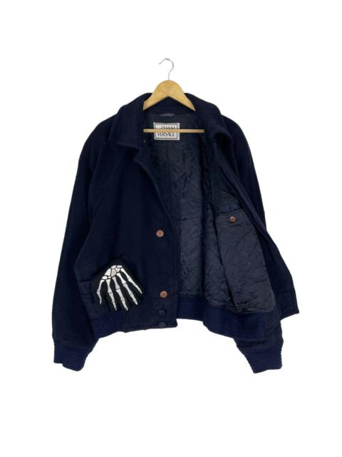 Other Designers Vintage - ☀️GIANNI VERSACE WOOL BOMBER BUTTON JACKET