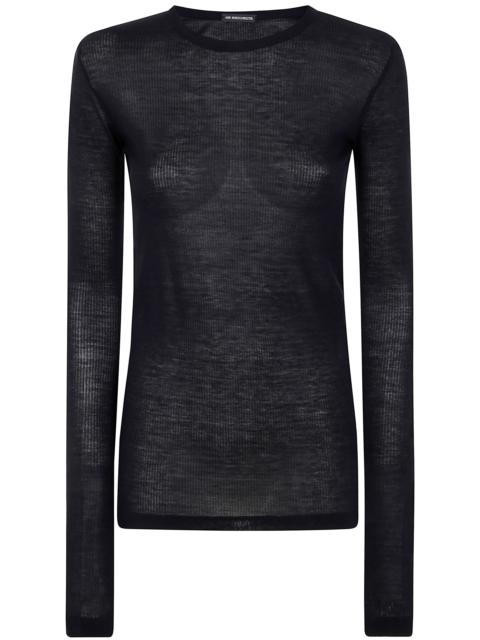 Ann Demeulemeester Fiene Slim Fit Long Sleeves T-Shirt Viscose By Ann