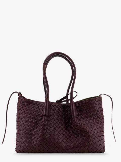 Bottega Veneta Bottega Veneta Women Pinacoteca Leather Handbag With Intrecciato Motif