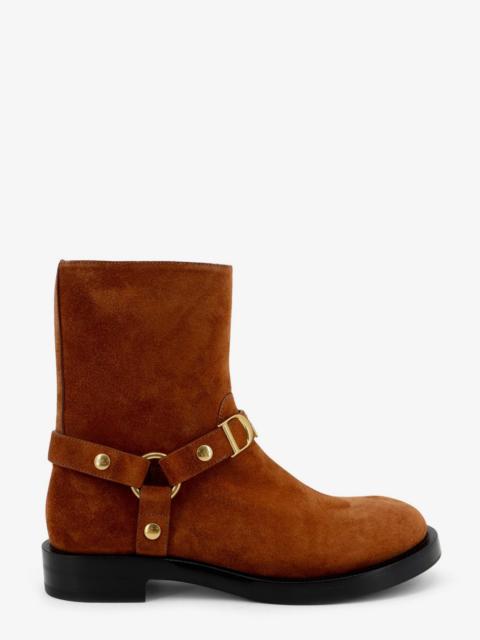 Dior Dior Suede Boots With Metal Lettering Logo