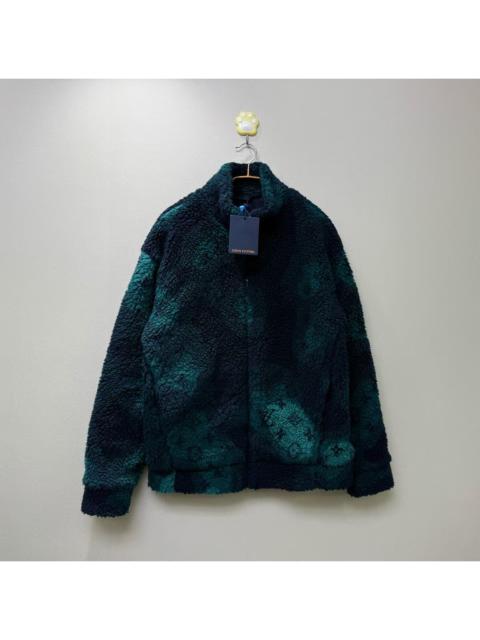 Louis Vuitton LOUIS VUITTON LV Black and Green All-Over Logo Teddy Jacket