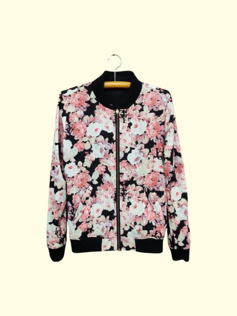 Other Designers JOYRICH Floral Black Reversible Blouson Zipper Jacket