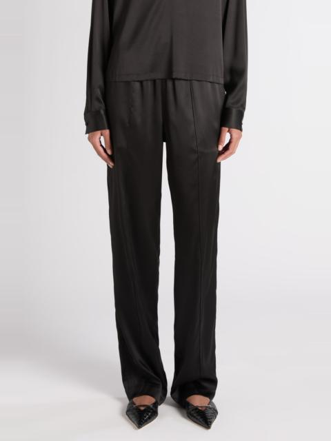 TOM FORD TOM FORD Stretch Silk Satin PJ Pants in Black at Nordstrom