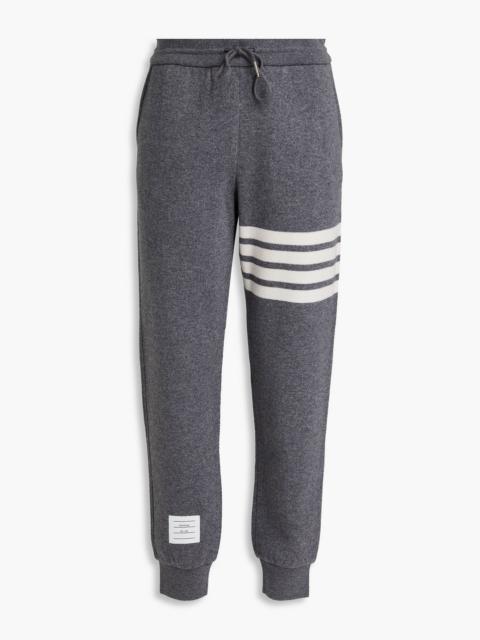 Thom Browne Striped cashmere-blend track pants