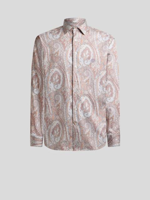 Etro SHIRT IN COTTON SATIN WITH FLORAL PAISLEY MOTIF