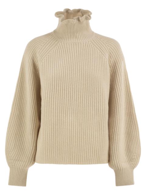 Max Mara Max Mara Women Mxmpontile - Wool And Cashmere Rib-Knit Roll-Neck Jumper
