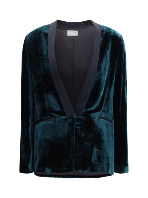 forte_forte Forte_forte Moiré Velvet Tuxedo Jacket Woods