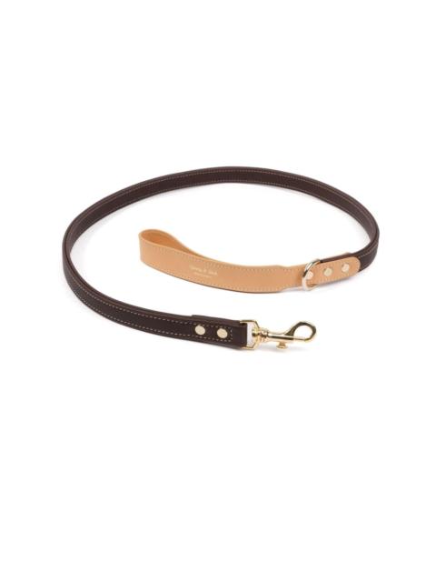 Sporty & Rich logo-stamp leather dog leash