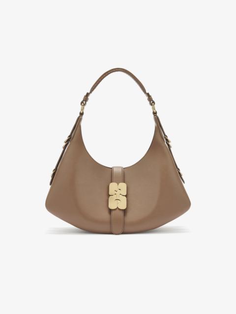 GANNI SMALL KAT BAG IN BROWN