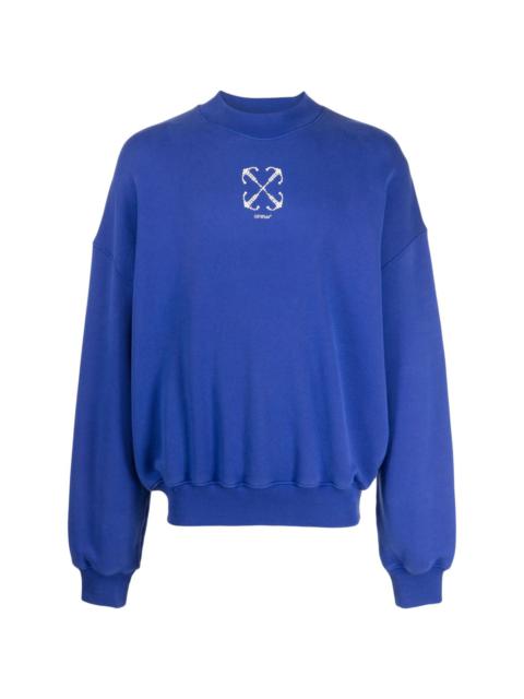 Off-White Arrows beaded cotton sweatshirt