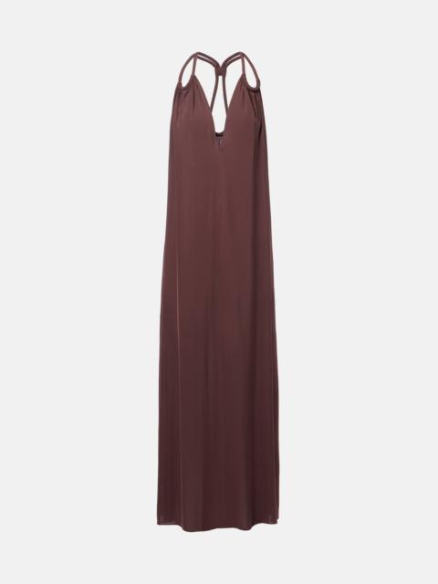 ADRIANA DEGREAS Satin maxi dress