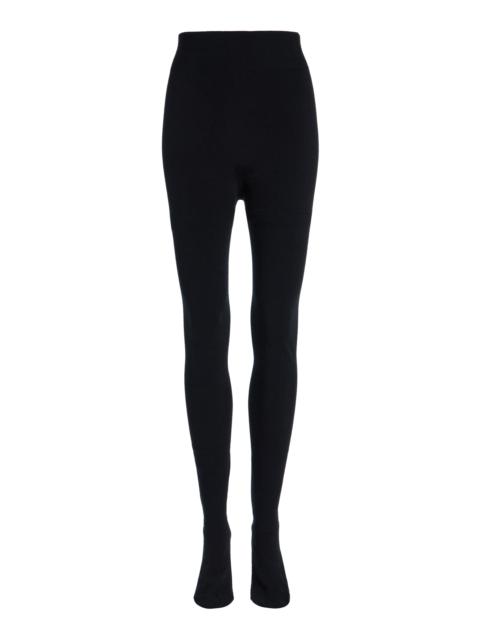 The Row Mimi Knit Tights black