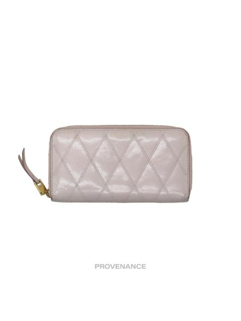 Givenchy Zip Long Wallet - Blush Quilted Leather Gold