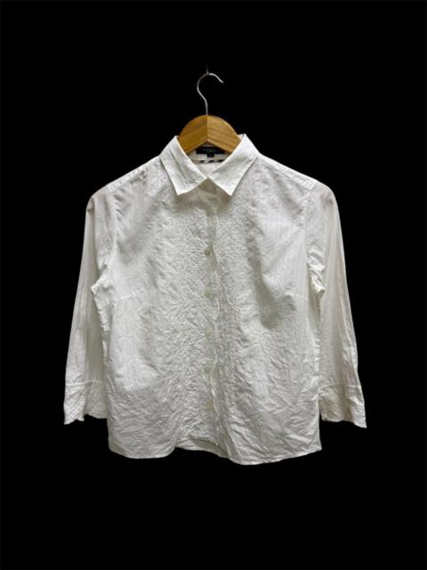 Burberry Burberry London White Broderie Anglaise Embroidered Shirt