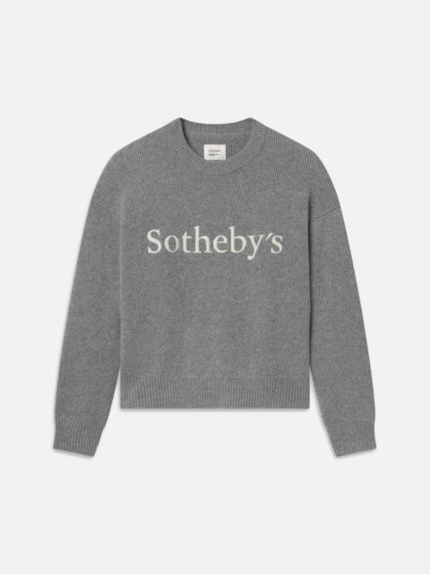 FRAME Sotheby's Unisex Cashmere Sweater in Grey Melange