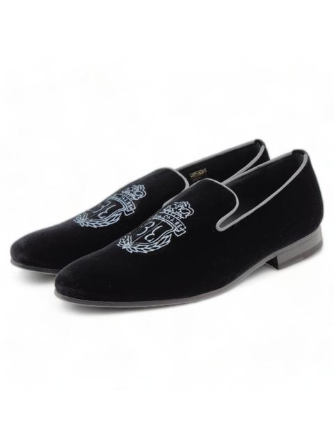 Other Designers Billionaire - Billionaire Velvet Loafers Crest  in Black