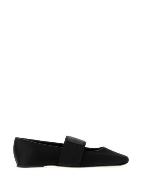 Givenchy Givenchy Women Black Satin Sliced Square Ballerinas