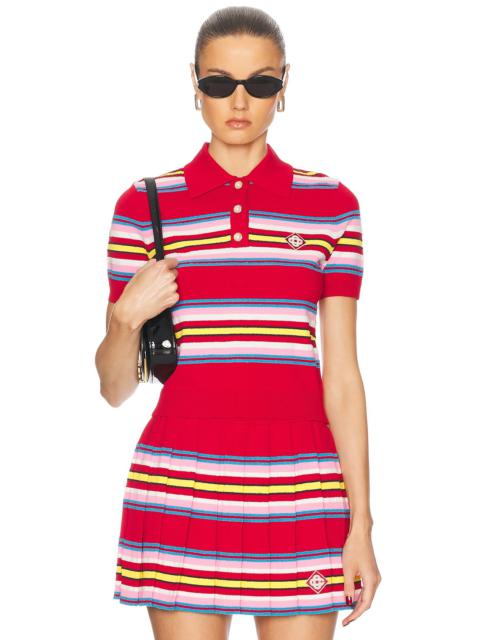 Striped Polo Top