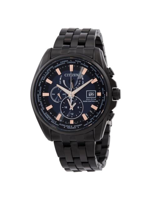 Other Designers Citizen Eco-Drive Perpetual Alarm World Time GMT Black Dial Men's Watch AT9039-51L