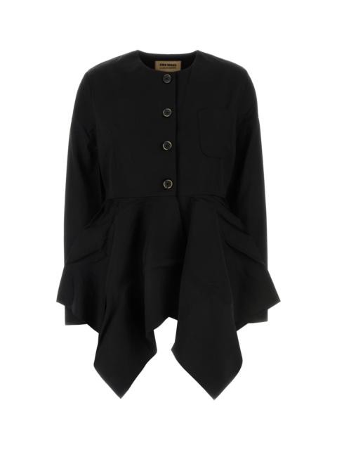UMA WANG Black viscose blend Koney jacket