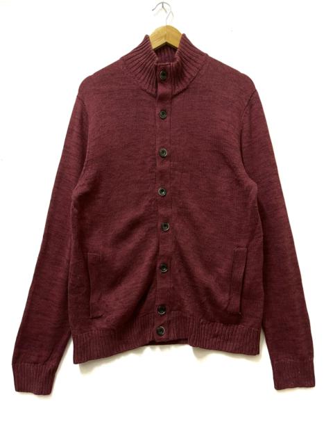 Other Designers Designer - Monsieur Nicole Full Button Sweatshirt Maroon