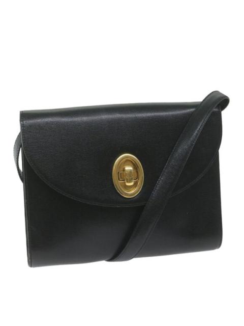 Christian Dior Shoulder Bag Leather Black